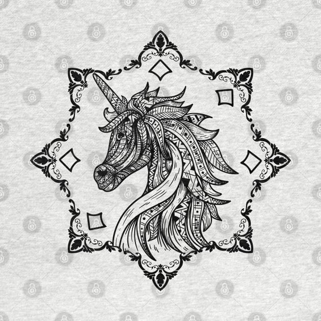 Mandala Unicorn Spirit by ArtRoute02